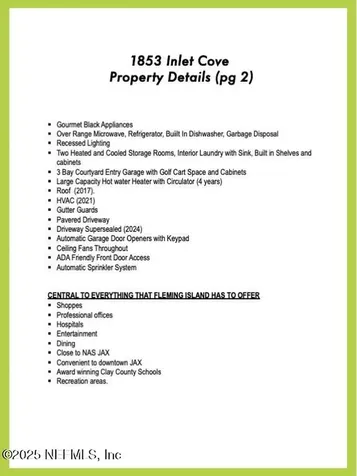 1853 Inlet Cove Court Fleming Island FL 32003