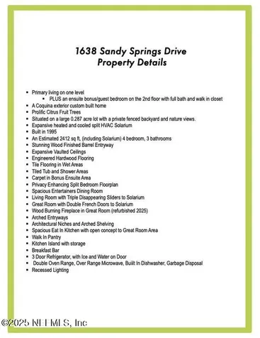 1638 Sandy Springs Drive Fleming Island FL 32003
