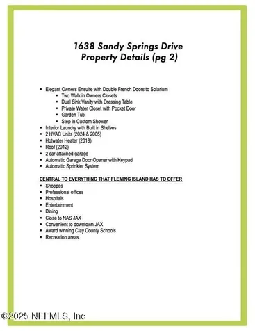 1638 Sandy Springs Drive Fleming Island FL 32003