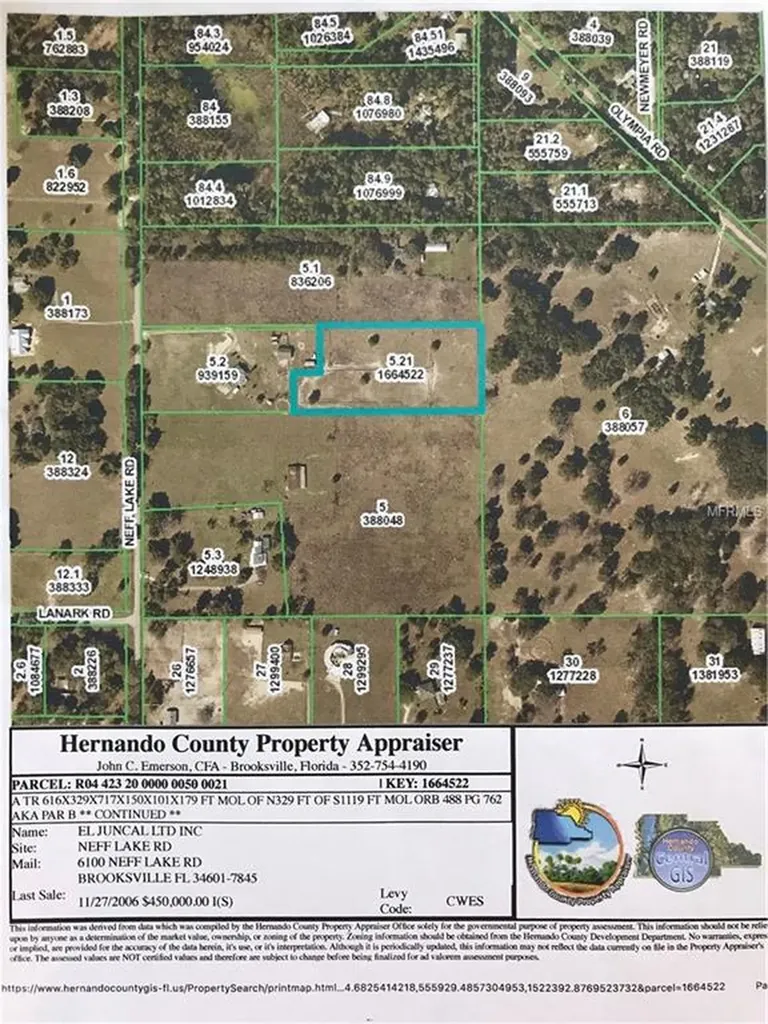 6100 Neff Lake Road Brooksville FL 34601