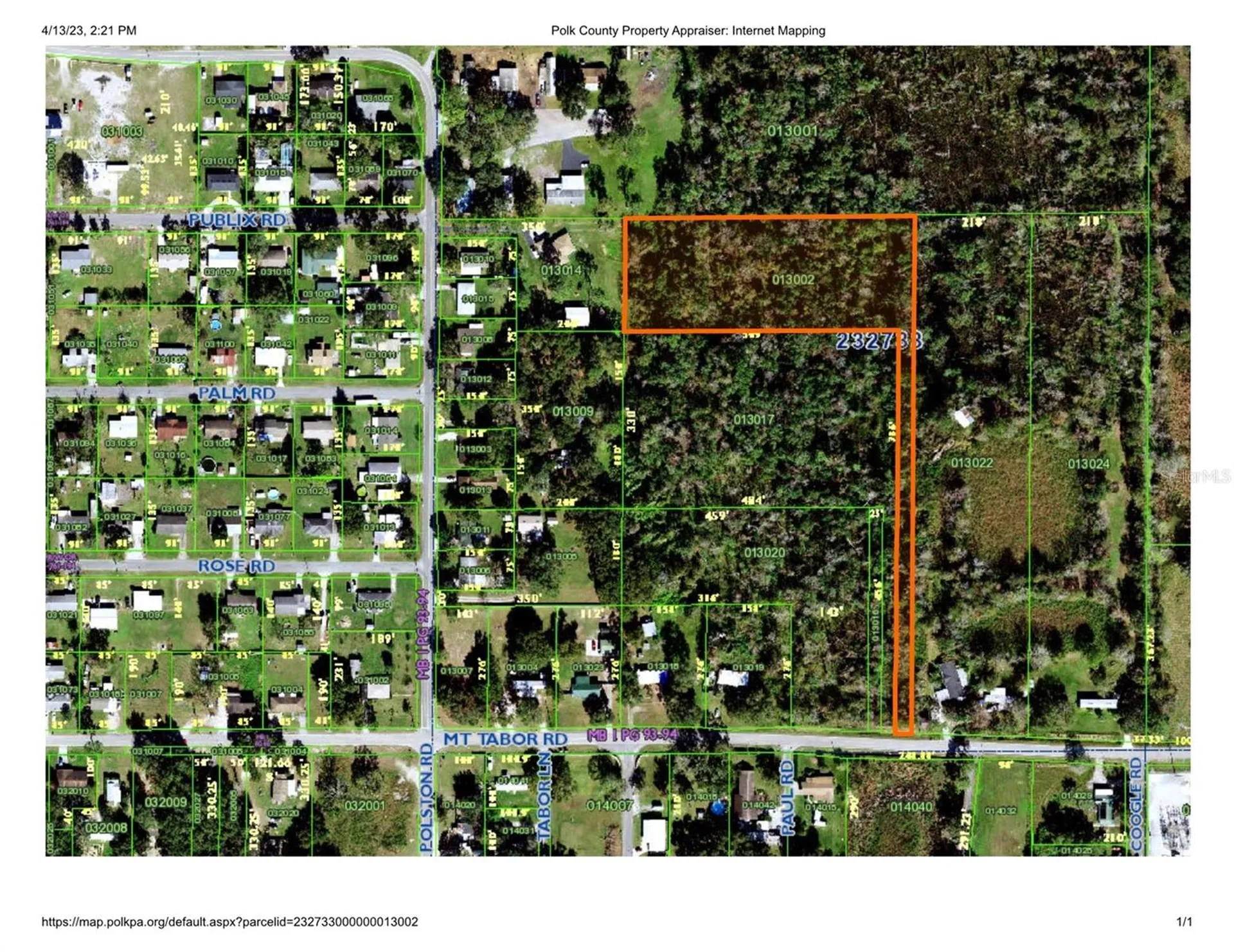 Mt Tabor Road Lakeland FL 33810