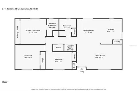2416 Tamarind Drive Edgewater FL 32141