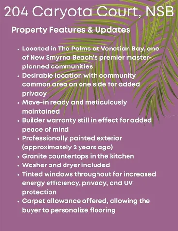 204 Caryota Court New Smyrna Beach FL 32168