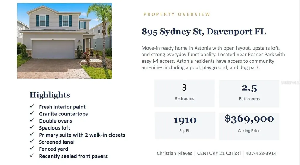 895 Sydney Street Davenport FL 33837