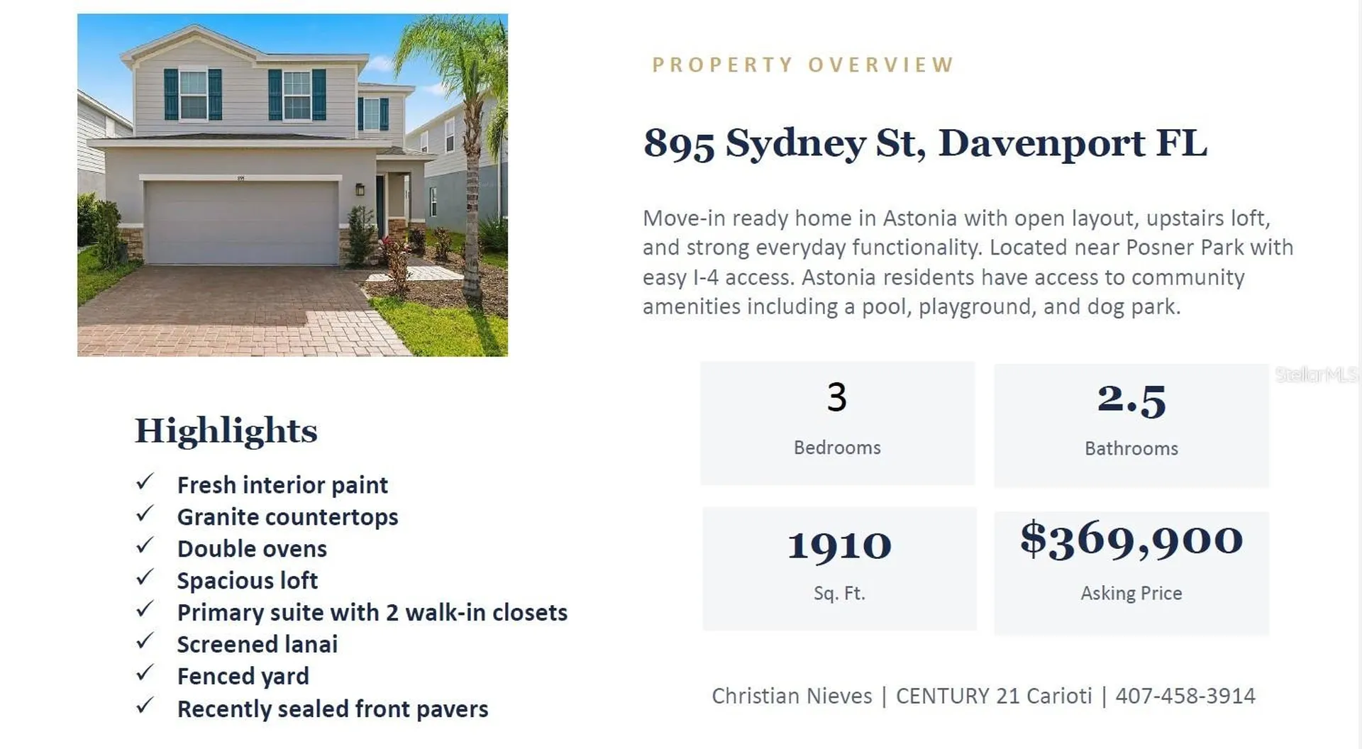 895 Sydney Street Davenport FL 33837