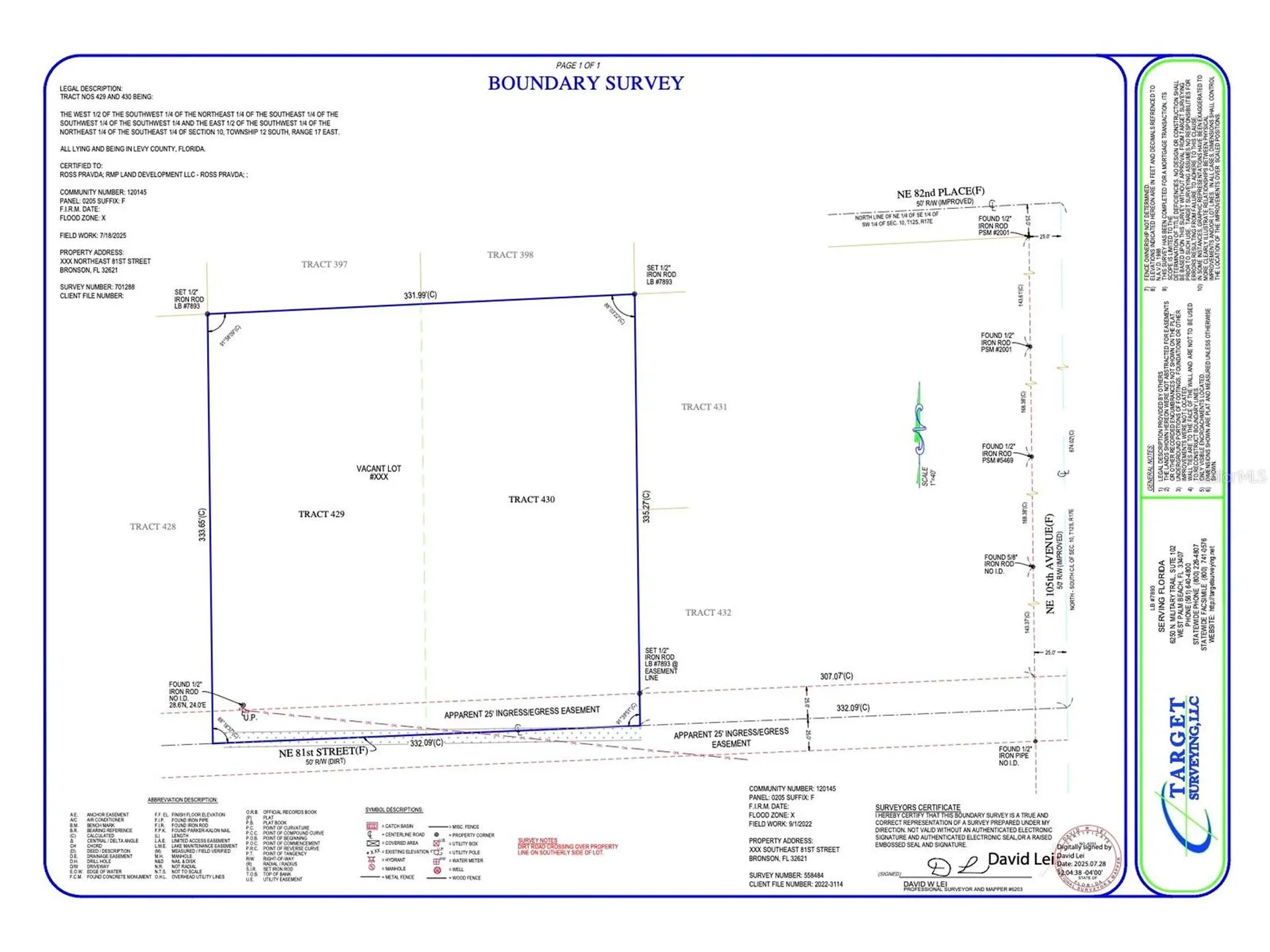 10451 NE 81st Street Bronson FL 32621