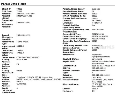 Sr 100 K2h7 Int Guanajibo Plan Bonito Street Cabo Rojo PR 00623
