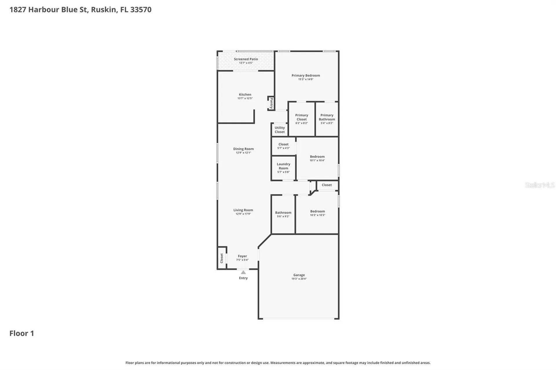 1827 Harbour Blue Street Ruskin FL 33570
