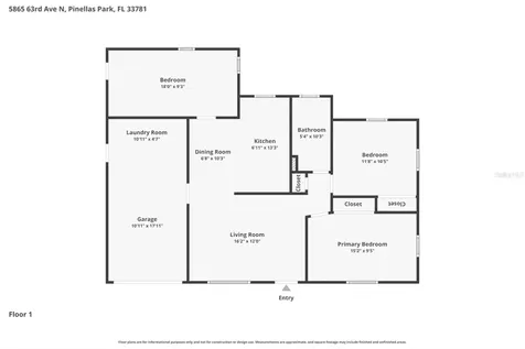 5865 63rd Avenue N Pinellas Park FL 33781