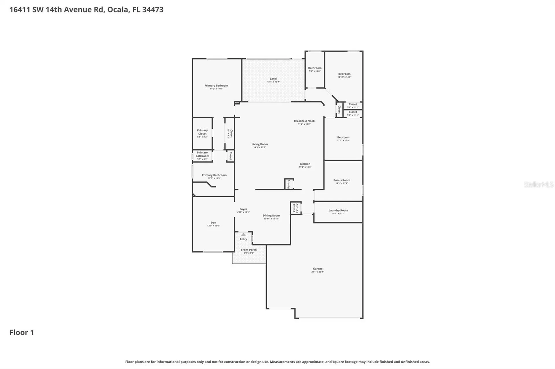 16411 SW 14th Avenue Road Ocala FL 34473