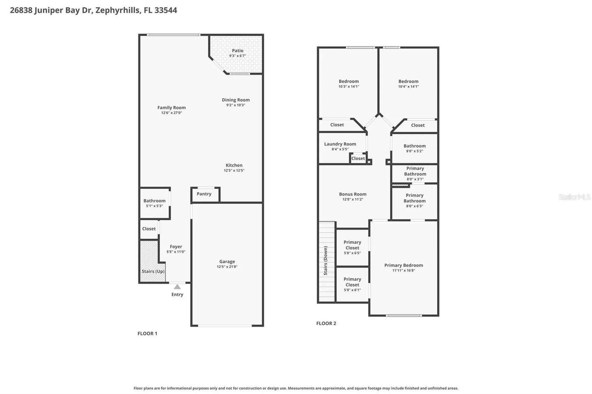 26838 Juniper Bay Drive Wesley Chapel FL 33544