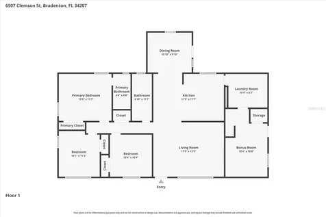 6507 Clemson Street Bradenton FL 34207