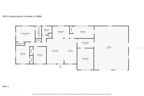 1951 S Crystal Lake Drive Orlando FL 32806
