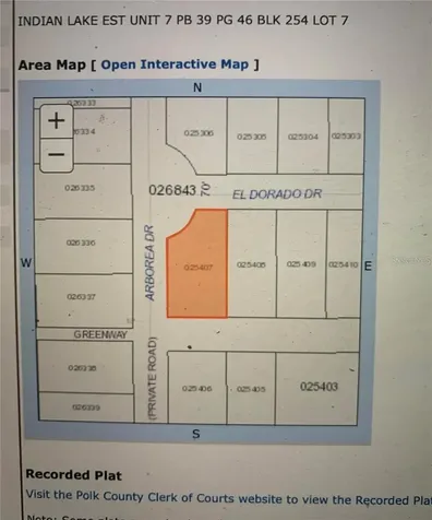 Blk 254 Lot 7 El Dorado Drive Indian Lake Estates FL 33855