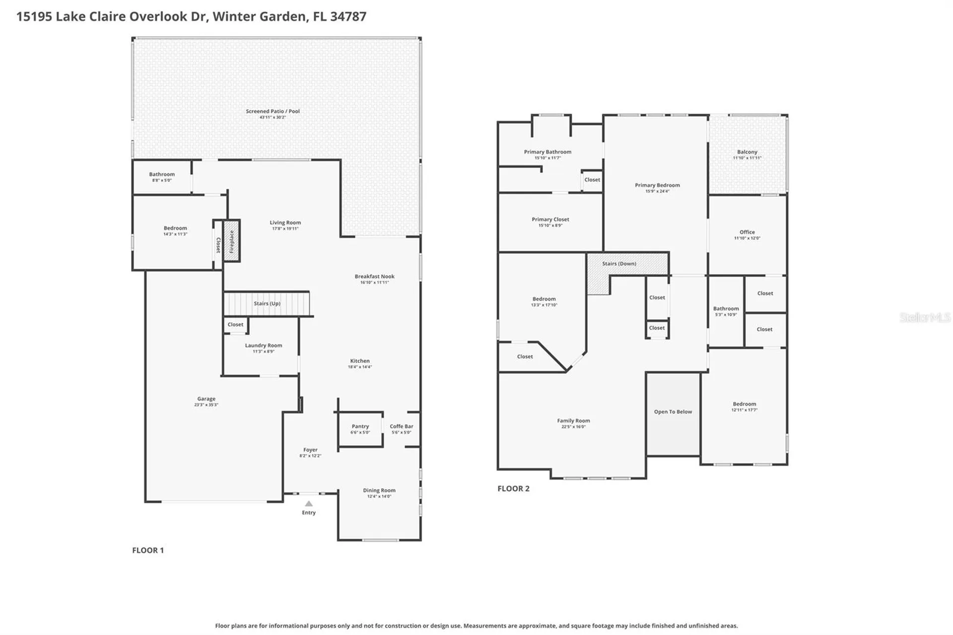 15195 Lake Claire Overlook Drive Winter Garden FL 34787