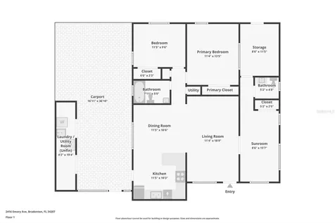 2416 Emory Avenue Bradenton FL 34207