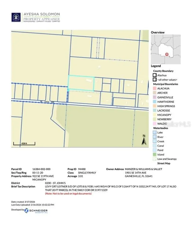 922 SE 119th Avenue Micanopy FL 32667