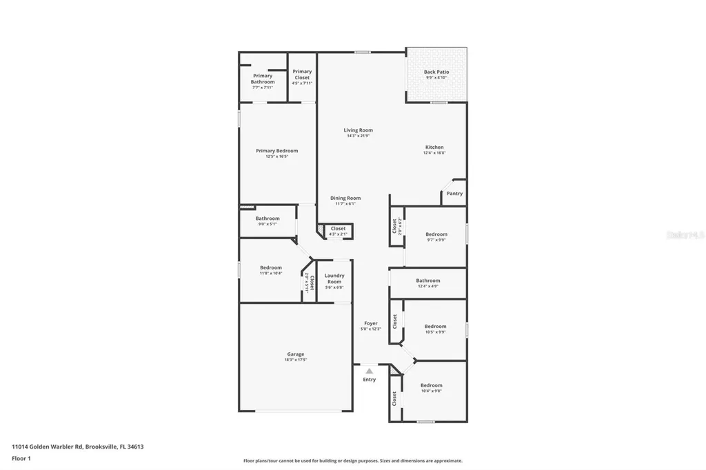 11014 Golden Warlber Brooksville FL 34613