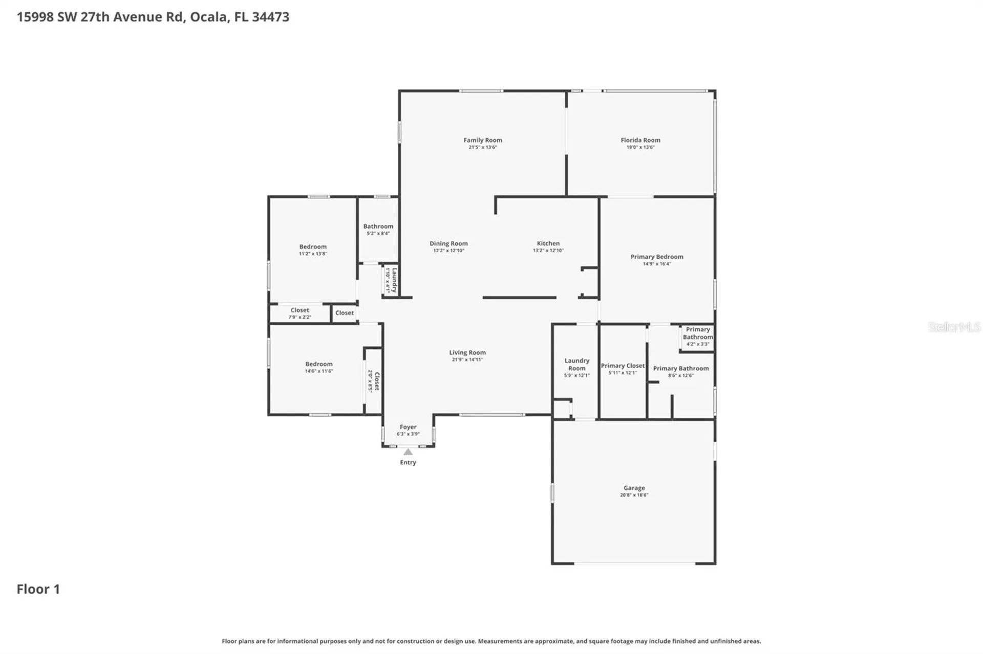 15998 SW 27th Avenue Road Ocala FL 34473
