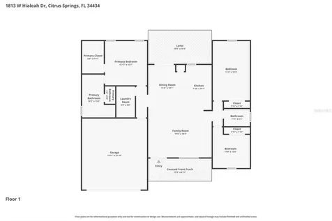 1813 W Hialeah Drive Citrus Springs FL 34434