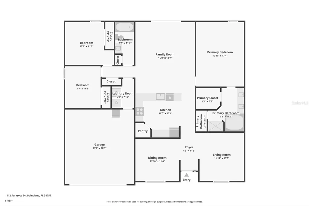 1412 Sarasota Drive Poinciana FL 34759