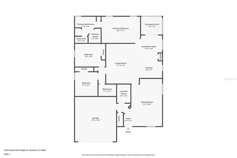 12751 Moss Park Ridge Drive Orlando FL 32832