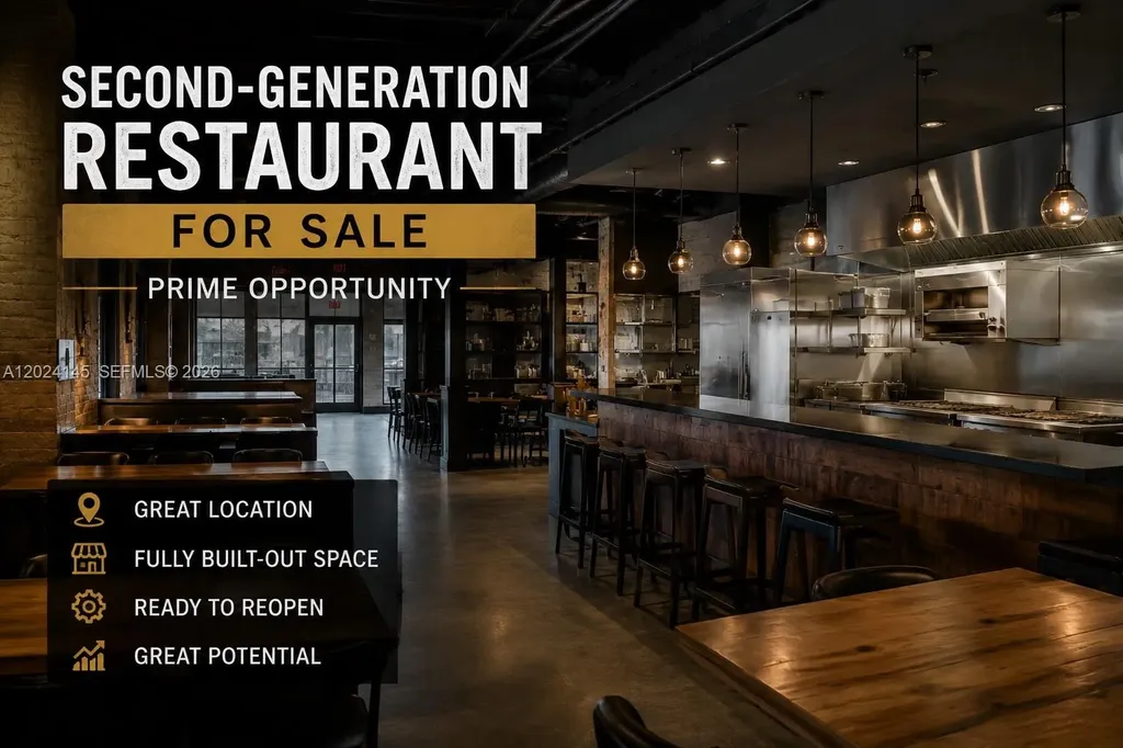Second Generation Restaurant For Sale Prime Opportunity Miami FL 33126