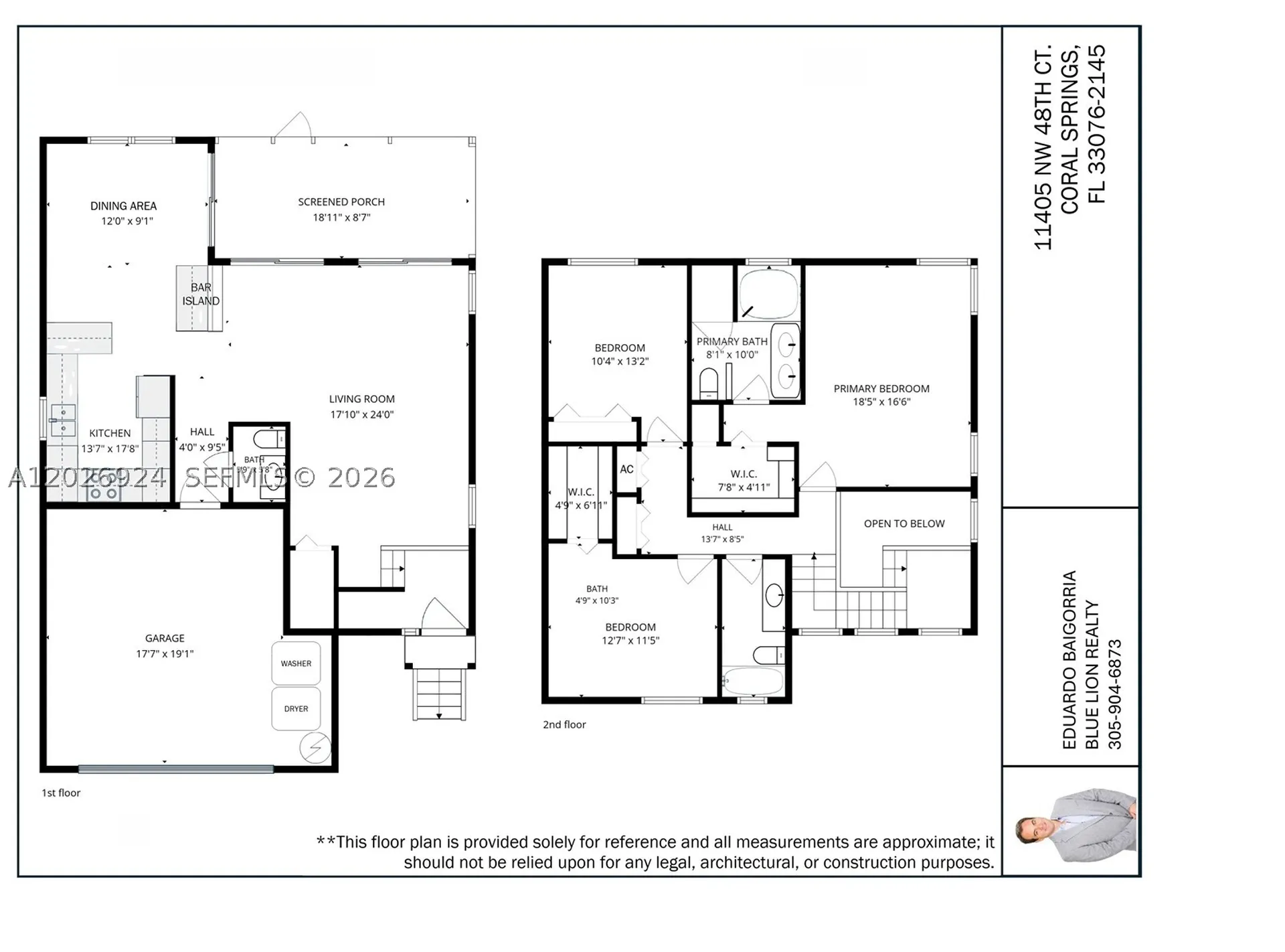 11405 NW 48th Court Coral Springs FL 33076