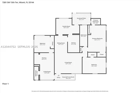7281 SW 13th Terrace Miami FL 33144