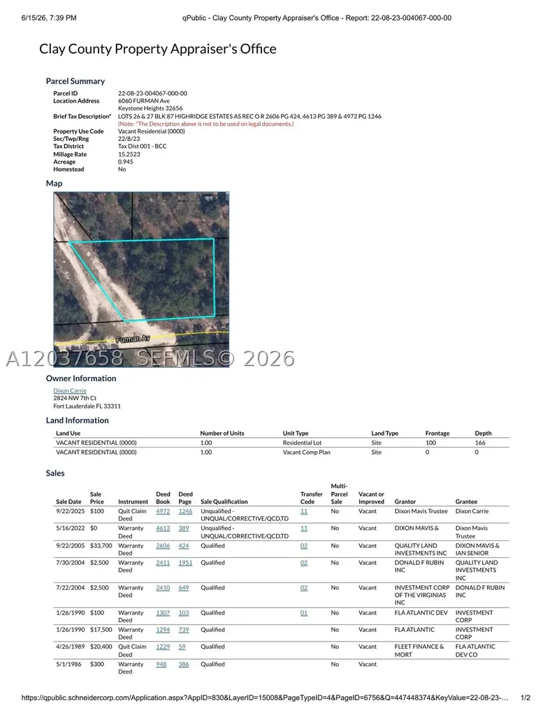 6060 Furman Other City - In The State Of Florida FL 32656