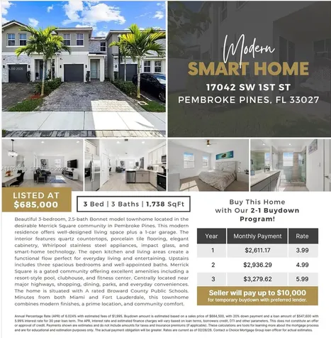 17042 SW 1st Street Pembroke Pines FL 33027