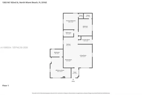 1263 NE 182nd Street North Miami Beach FL 33162