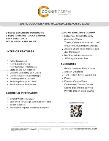 2067 S Ocean Drive Hallandale Beach FL 33009