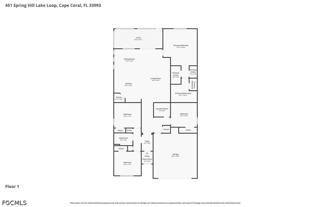 451 Spring Hill Lake Loop Cape Coral FL 33993