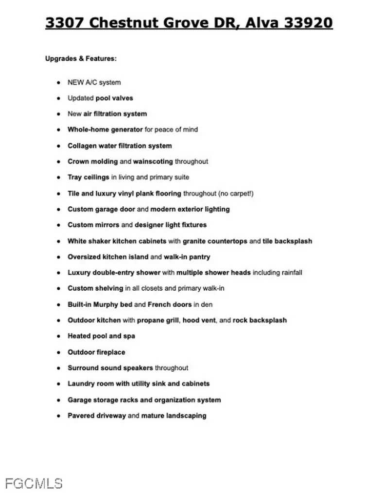 3307 Chestnut Grove Drive Alva FL 33920