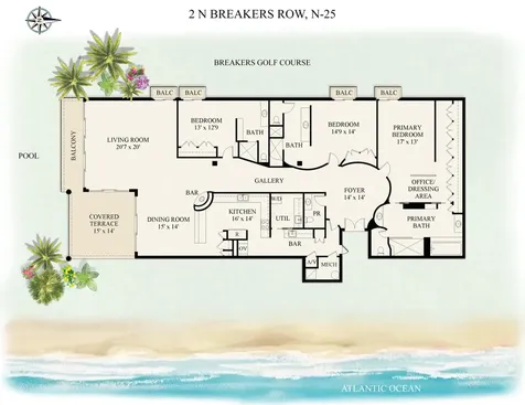 2 N Breakers Row Palm Beach FL 33480