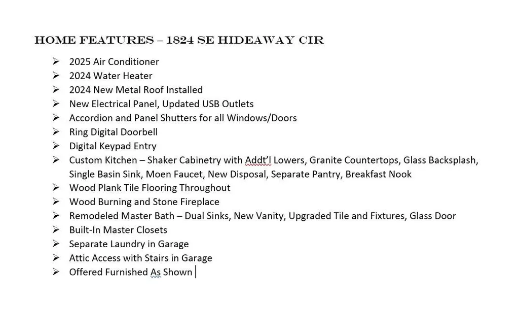 1824 SE Hideaway Circle Port St Lucie FL 34952