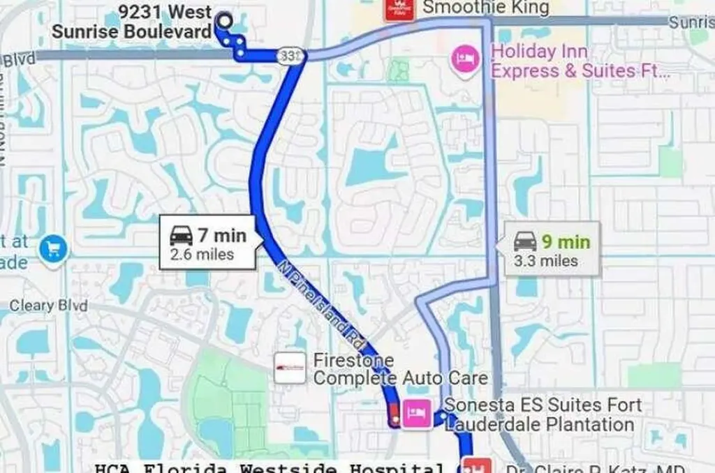 9231 W Sunrise Boulevard Plantation FL 33322