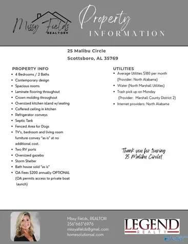 25 Malibu Circle Scottsboro AL 35769