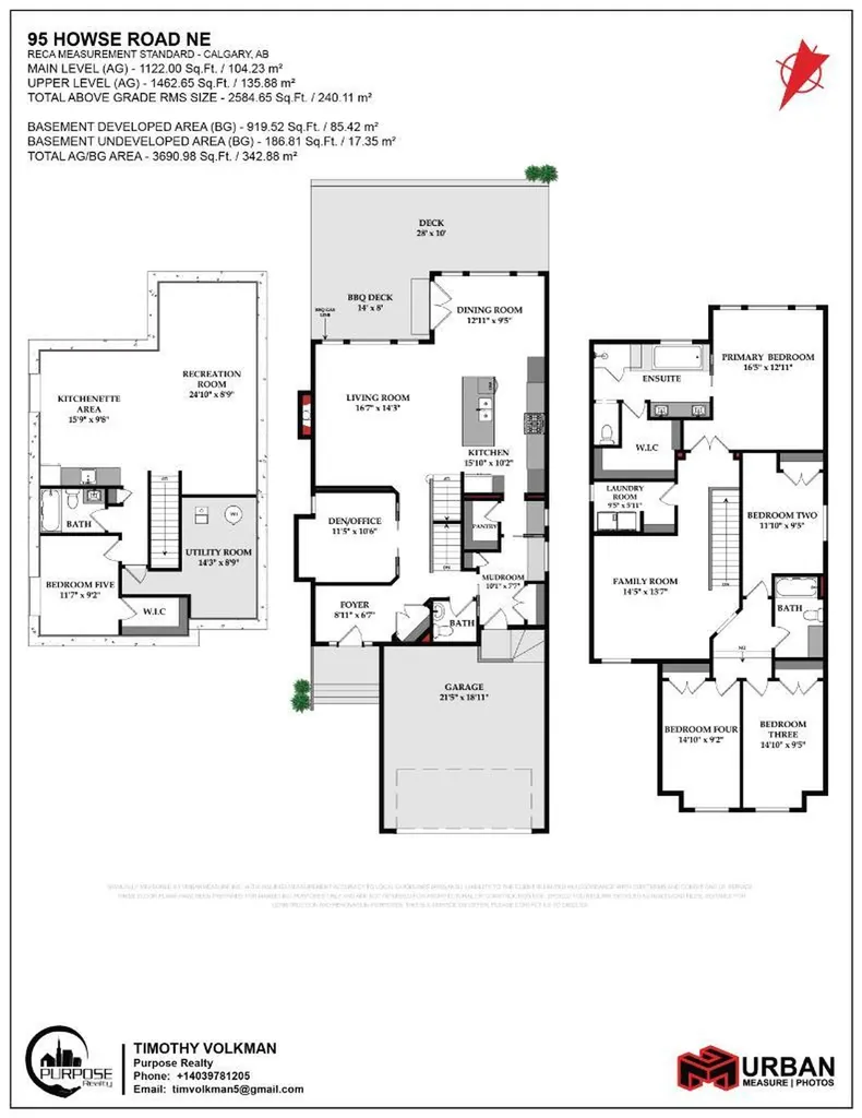 95 Howse Road NE Calgary AB T3P 0W9
