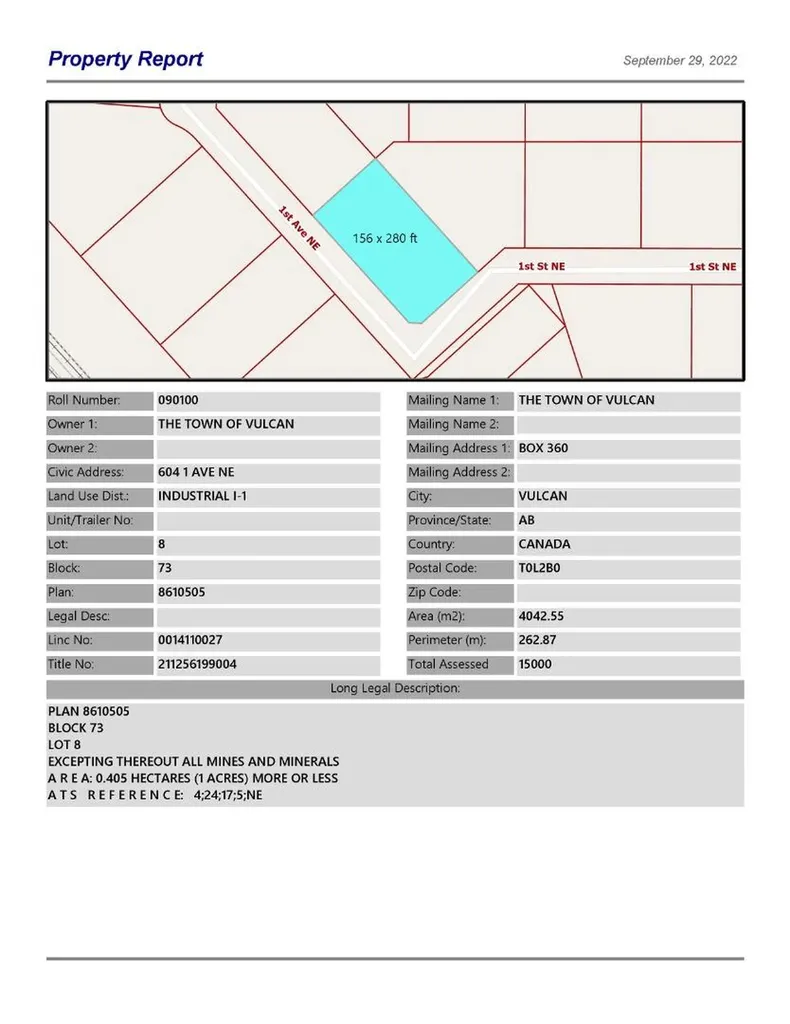 604 1 Avenue NE Vulcan AB T0L 2B0