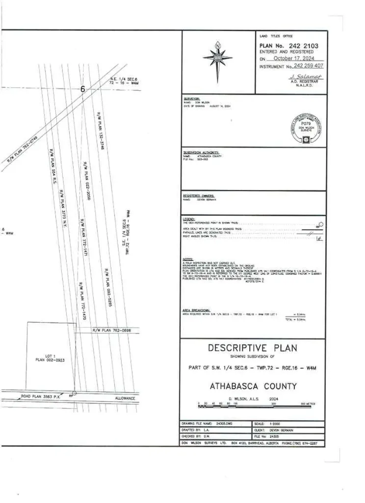 0 2422103 Block 1 Lot 1 Wandering River AB T0A3M0