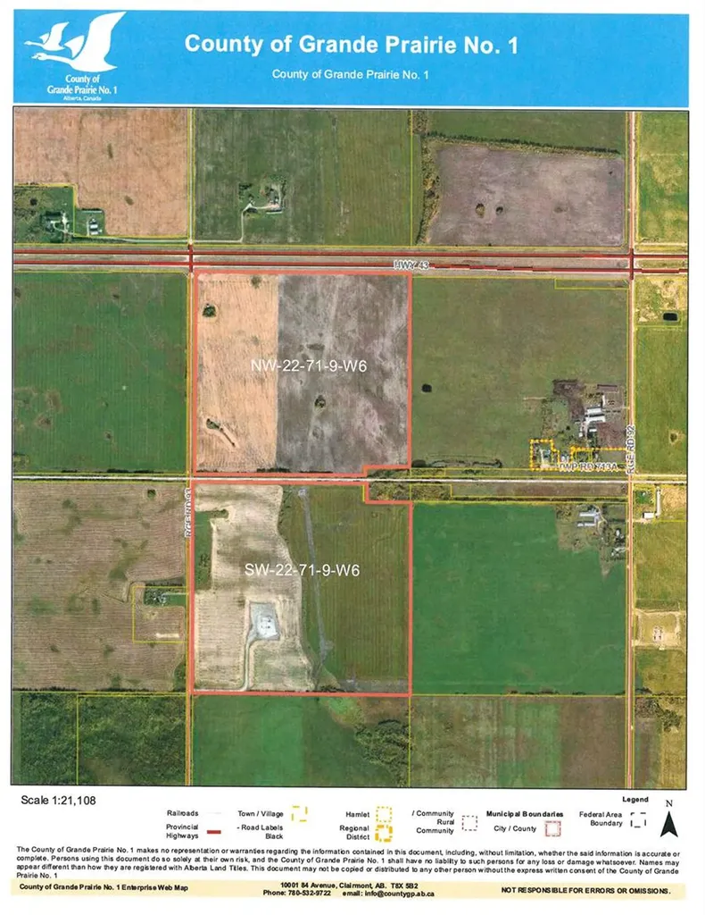 W 1/2 22-71-9-w6 43 Highway Huallen AB T0H 0C0