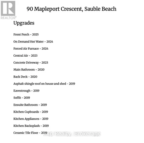 90 Mapleport Crescent South Bruce Peninsula ON N0H 2G0