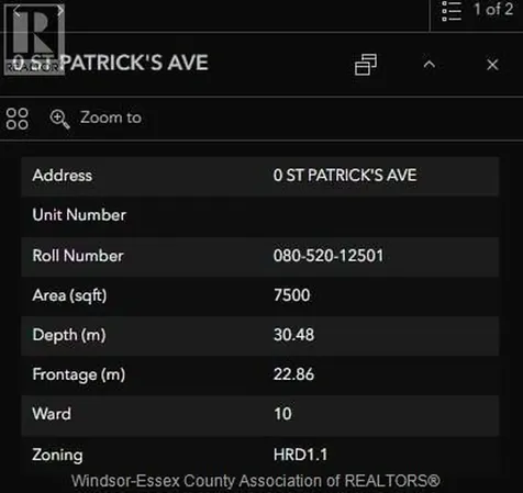 V/l St. Patrick's Avenue Windsor ON N9B 2W4