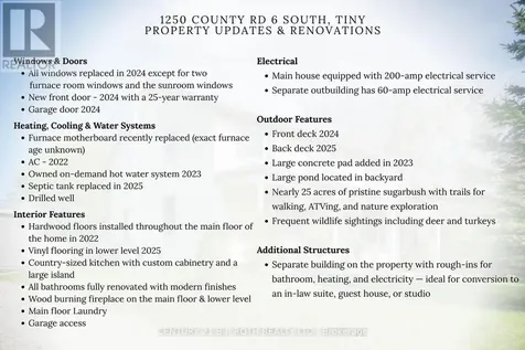 1250 County Road 6 South Tiny ON L0L 2T0