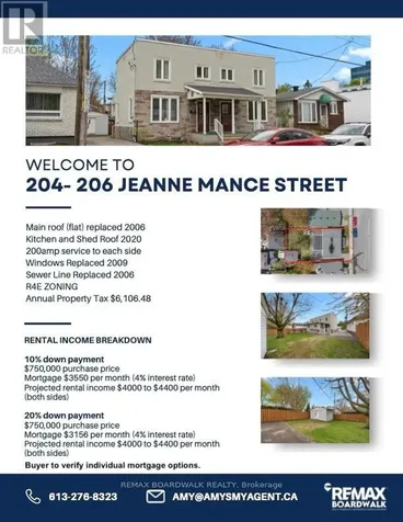 204- 206 Jeanne Mance Street Ottawa ON K1L 6M2