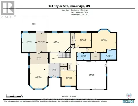 183 Taylor Avenue Cambridge ON N1R 8H9