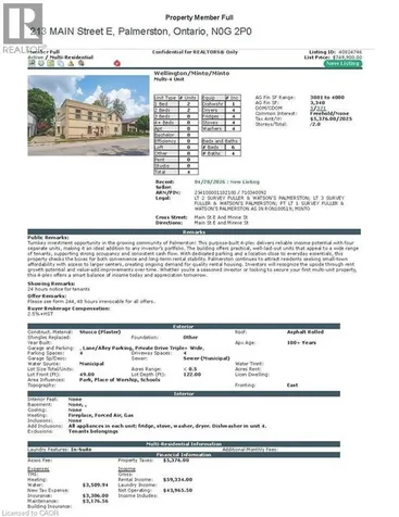 213 Main Street East Palmerston ON N0G 2P0