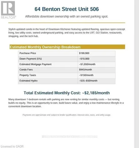 64 Benton Street Kitchener ON N2G 4L9